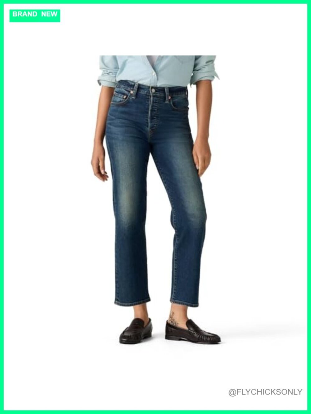 Levi's Ribcage Straight Ankle High Rise Stretchy Denim Jeans